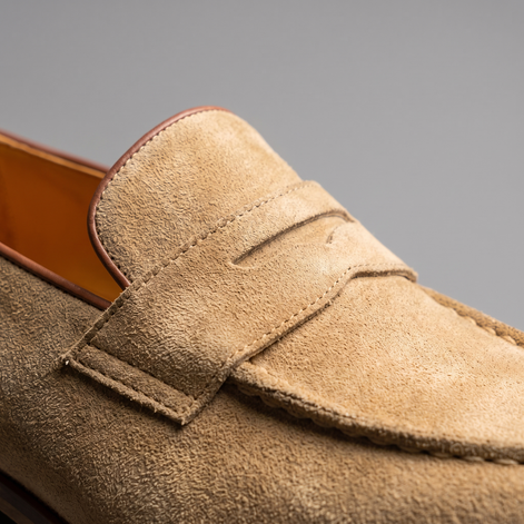 Men's Cowhide Suede Penny Loafers