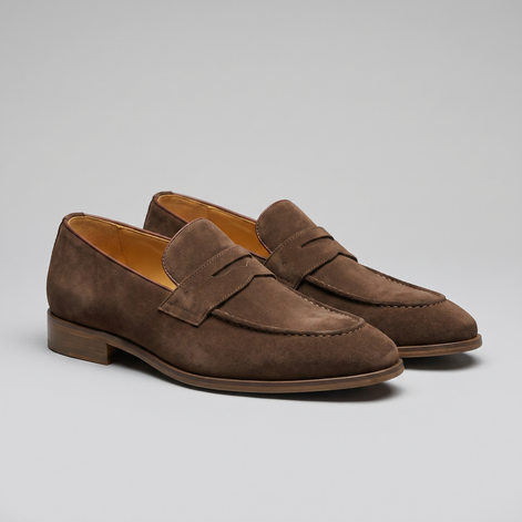 Men's Cowhide Suede Penny Loafers