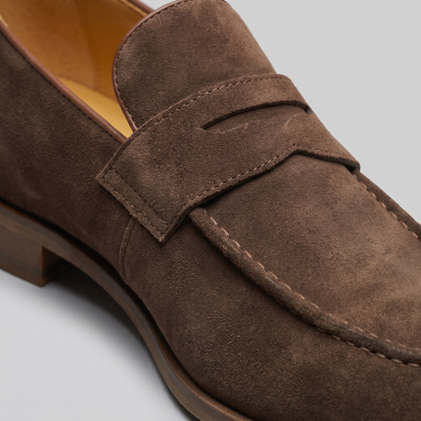 Men's Cowhide Suede Penny Loafers