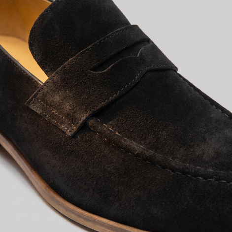 Men's Cowhide Suede Penny Loafers