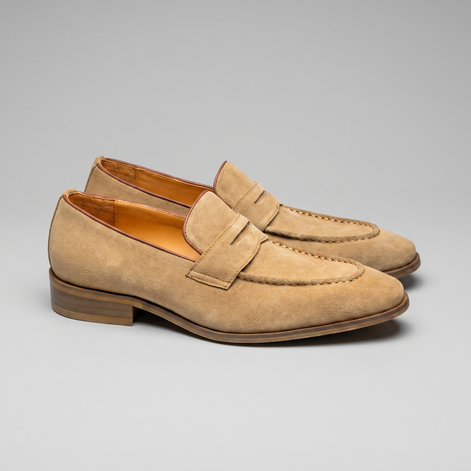 Men's Cowhide Suede Penny Loafers