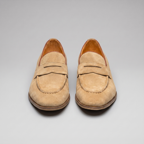 Men's Cowhide Suede Penny Loafers