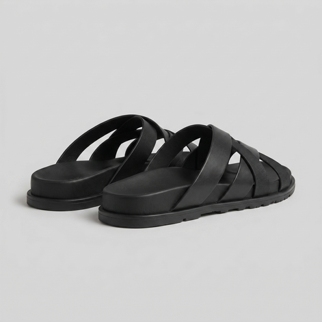 Men's Cross-Strap Slide Sandals