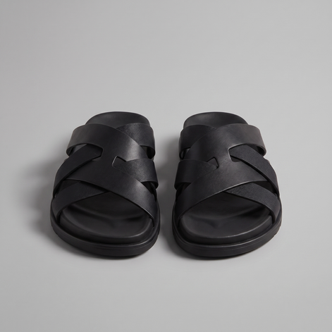 Men's Cross-Strap Slide Sandals
