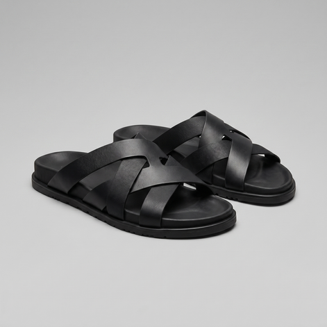 Men's Cross-Strap Slide Sandals