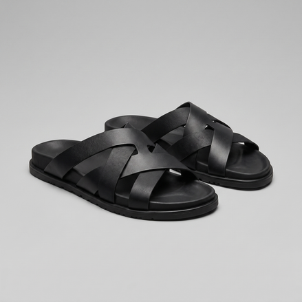 Men's Cross-Strap Slide Sandals