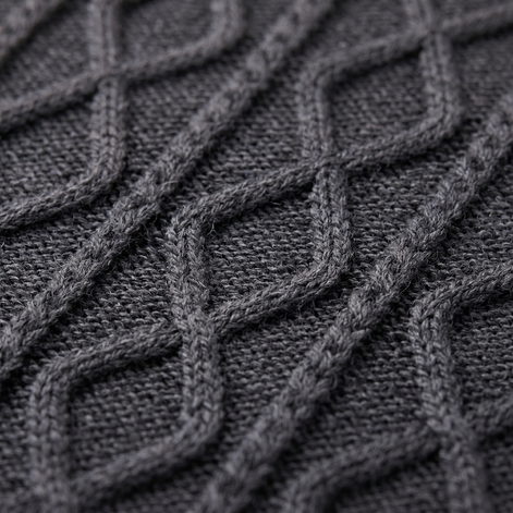 Men's Diamond Cable Knit Polo