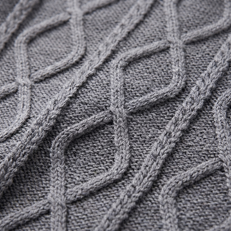 Men's Diamond Cable Knit Polo