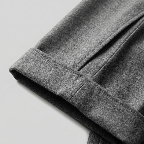 Men's Elegant Pleated Trousers with Side Adjuster