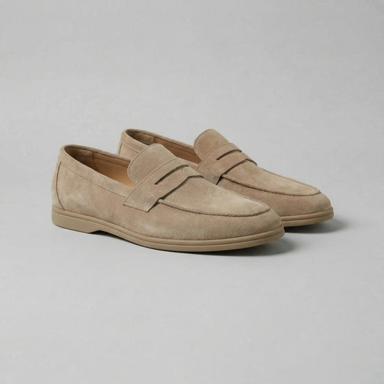 Men's Elegant Suede Penny Loafers