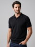 Men's Fine Knit Open-Collar Polo