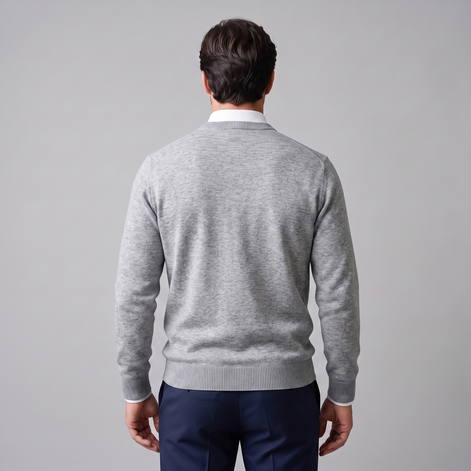 Men's Fine Knit Crew Neck Sweater