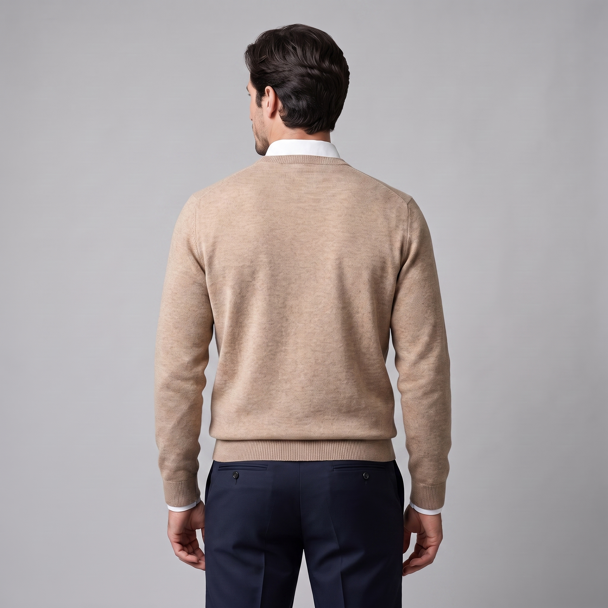 Men's Fine Knit Crew Neck Sweater