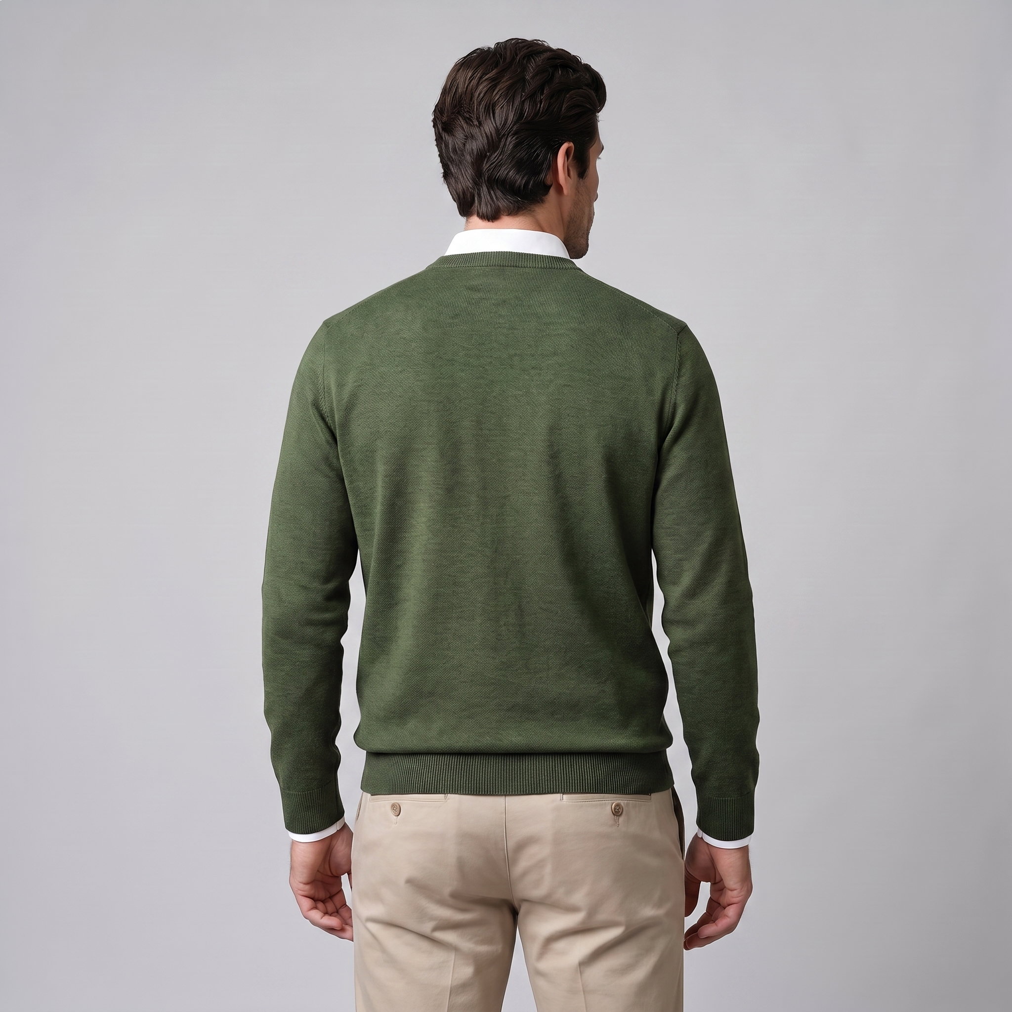 Men's Fine Knit Crew Neck Sweater