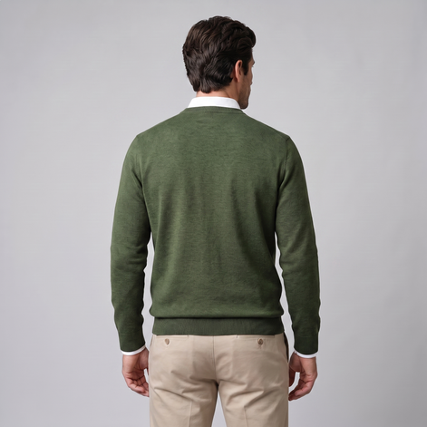 Men's Fine Knit Crew Neck Sweater
