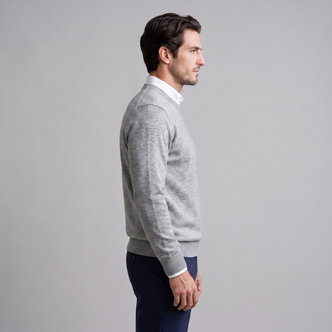 Men's Fine Knit Crew Neck Sweater