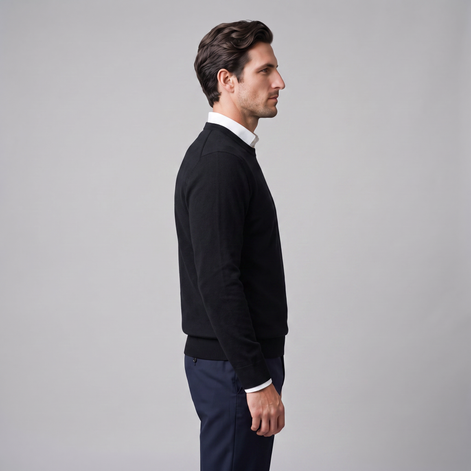 Men's Fine Knit Crew Neck Sweater