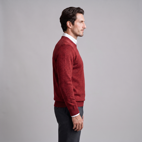 Men's Fine Knit Crew Neck Sweater