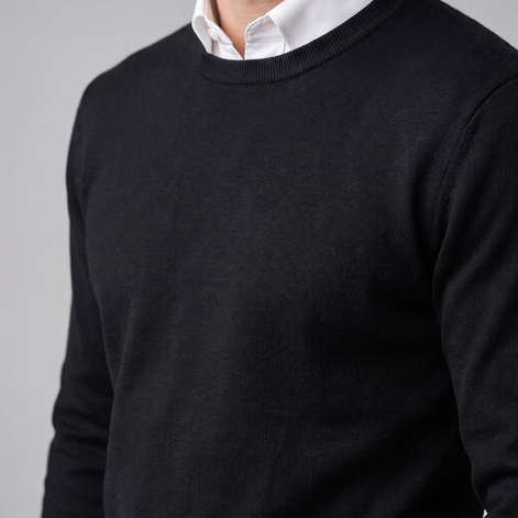 Men's Fine Knit Crew Neck Sweater