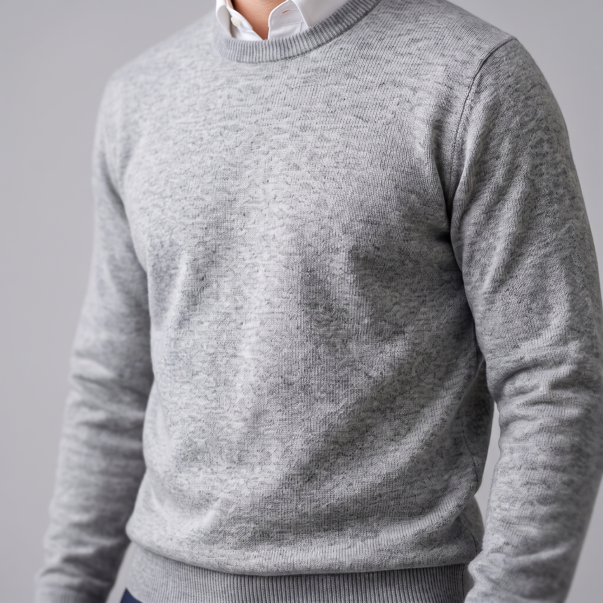 Men's Fine Knit Crew Neck Sweater