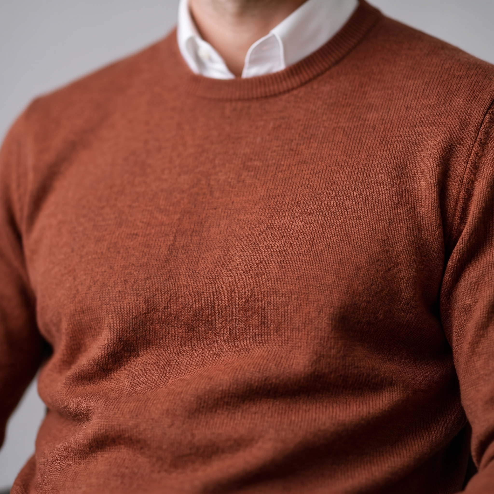 Men's Fine Knit Crew Neck Sweater