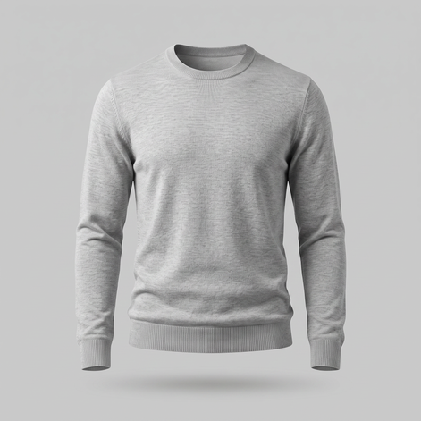 Men's Fine Knit Crew Neck Sweater