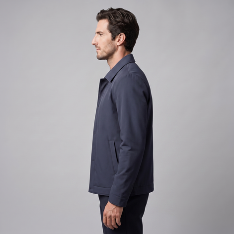 Men's Fleece-Lined Shirt Collar Jacket