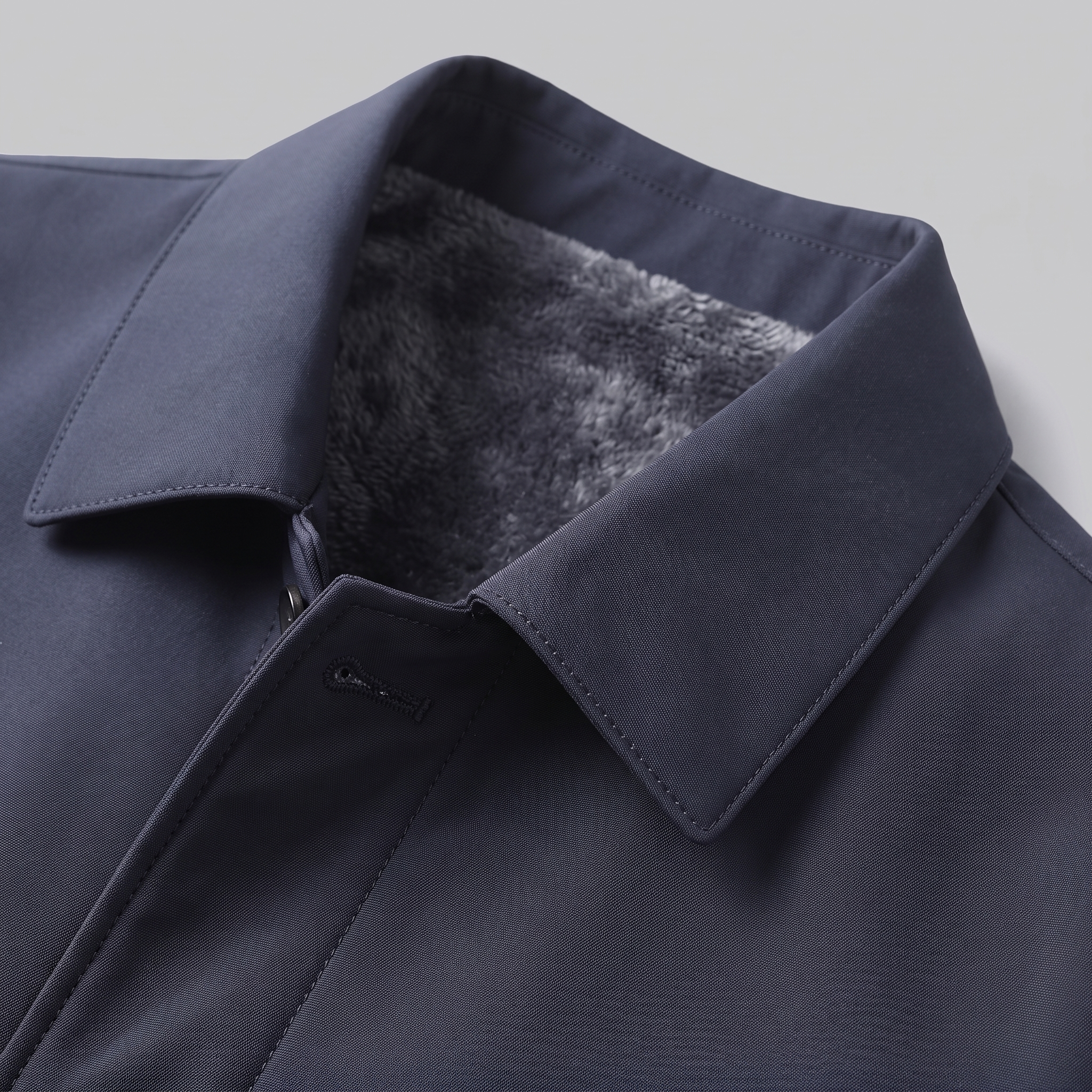 Men's Fleece-Lined Shirt Collar Jacket