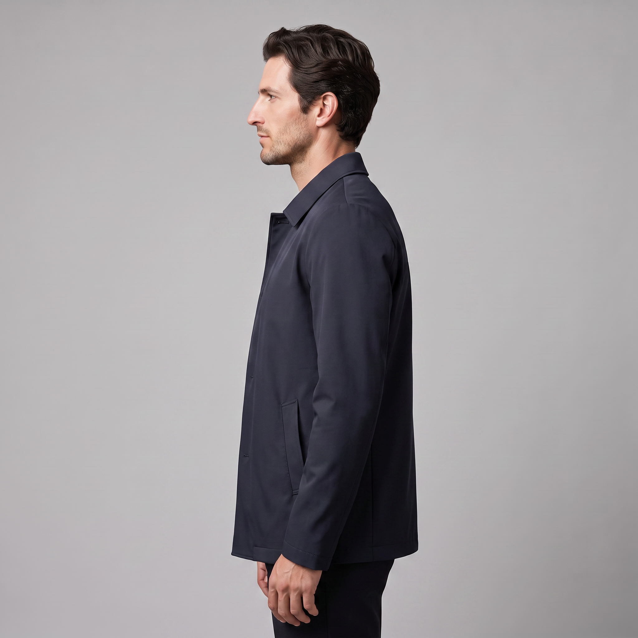 Men's Fleece-Lined Shirt Collar Jacket