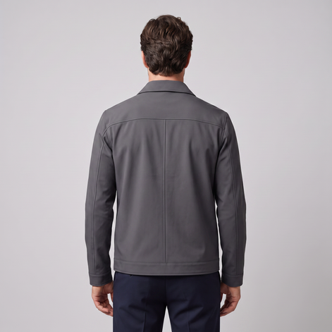 Men's Fleece-Lined Shirt Collar Jacket