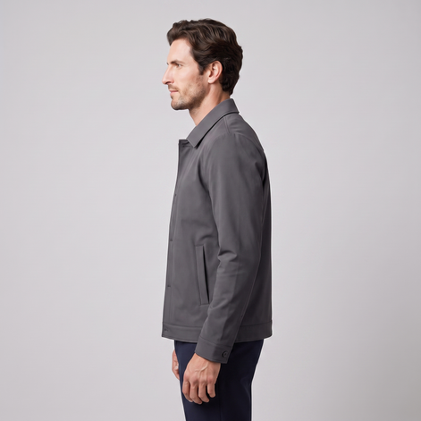 Men's Fleece-Lined Shirt Collar Jacket