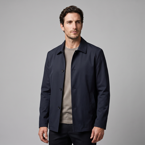 Men's Fleece-Lined Shirt Collar Jacket