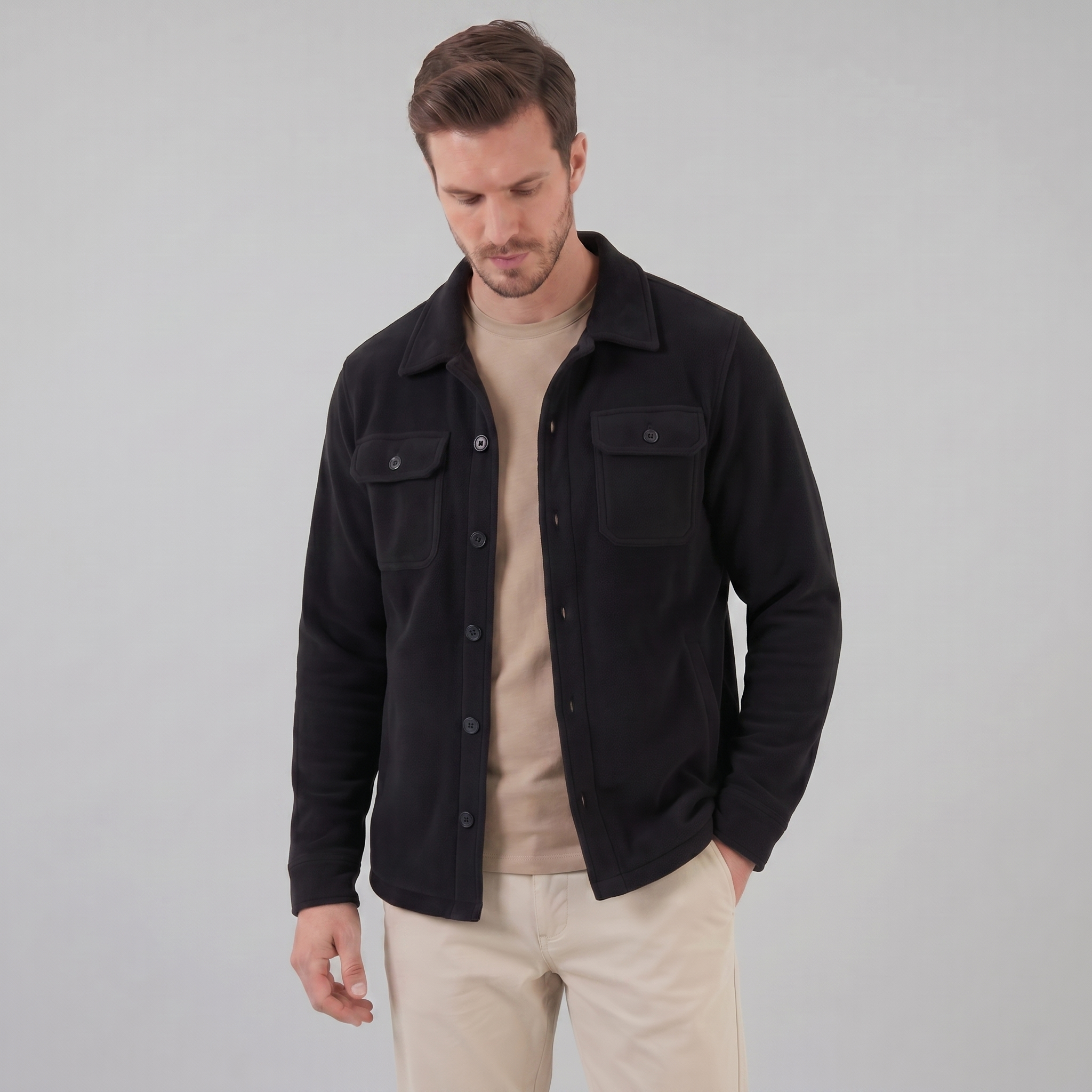 Men's Fleece Overshirt Jacket