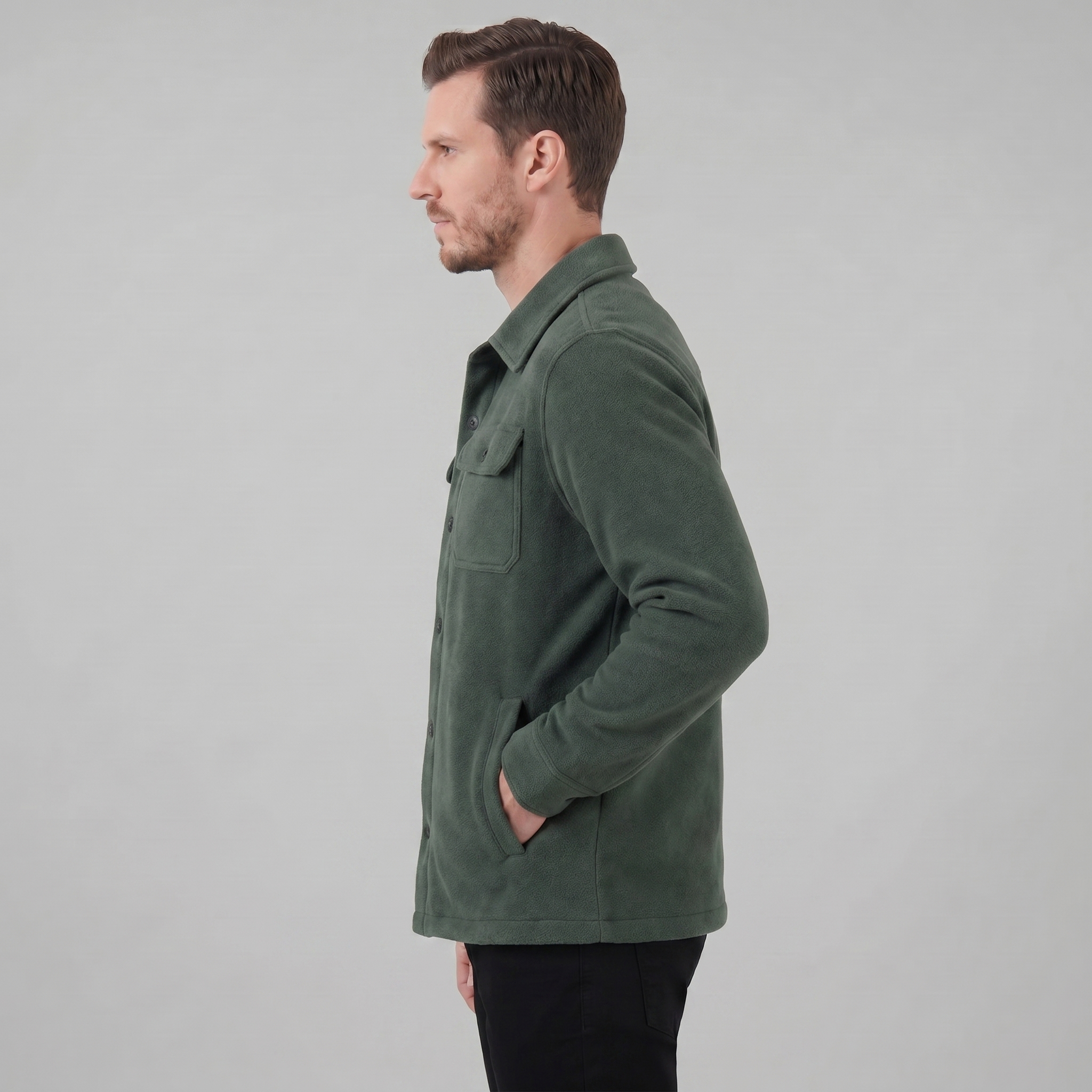 Men's Fleece Overshirt Jacket