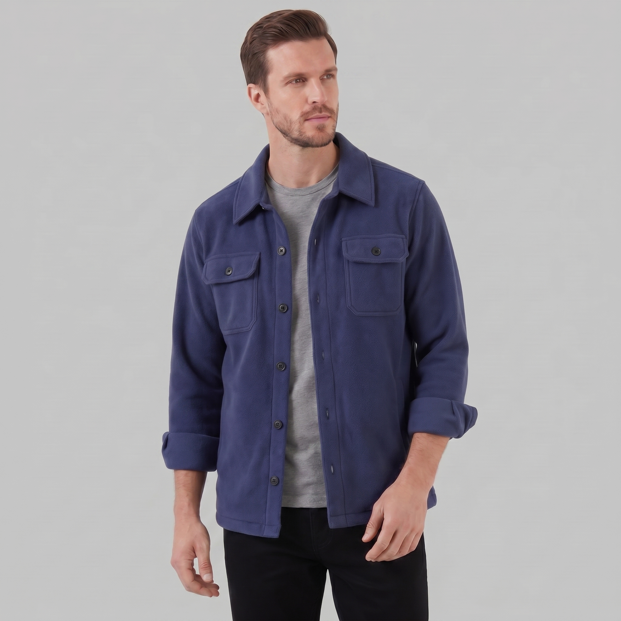 Men's Fleece Overshirt Jacket