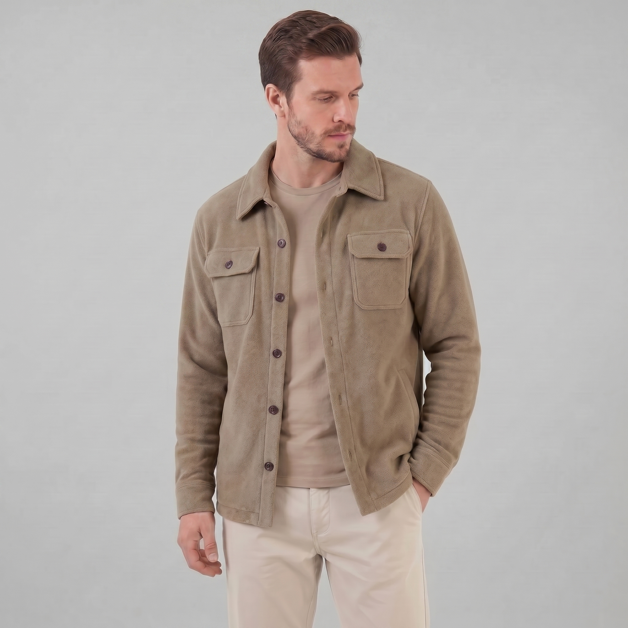 Men's Fleece Overshirt Jacket