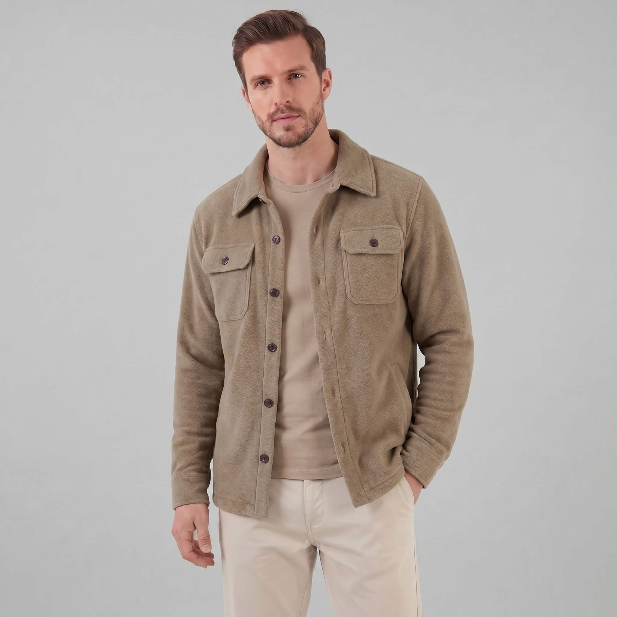 Men's Fleece Overshirt Jacket