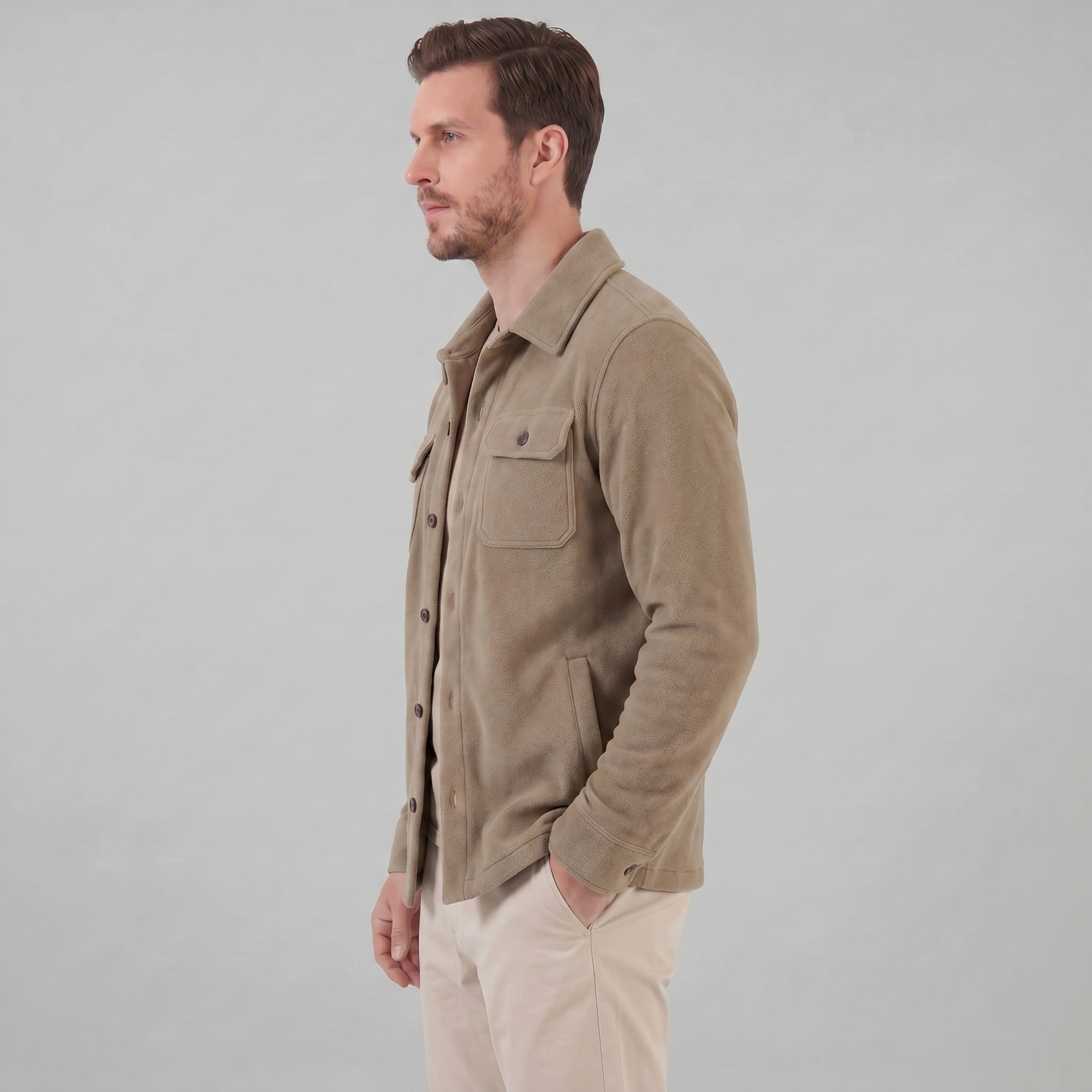 Men's Fleece Overshirt Jacket