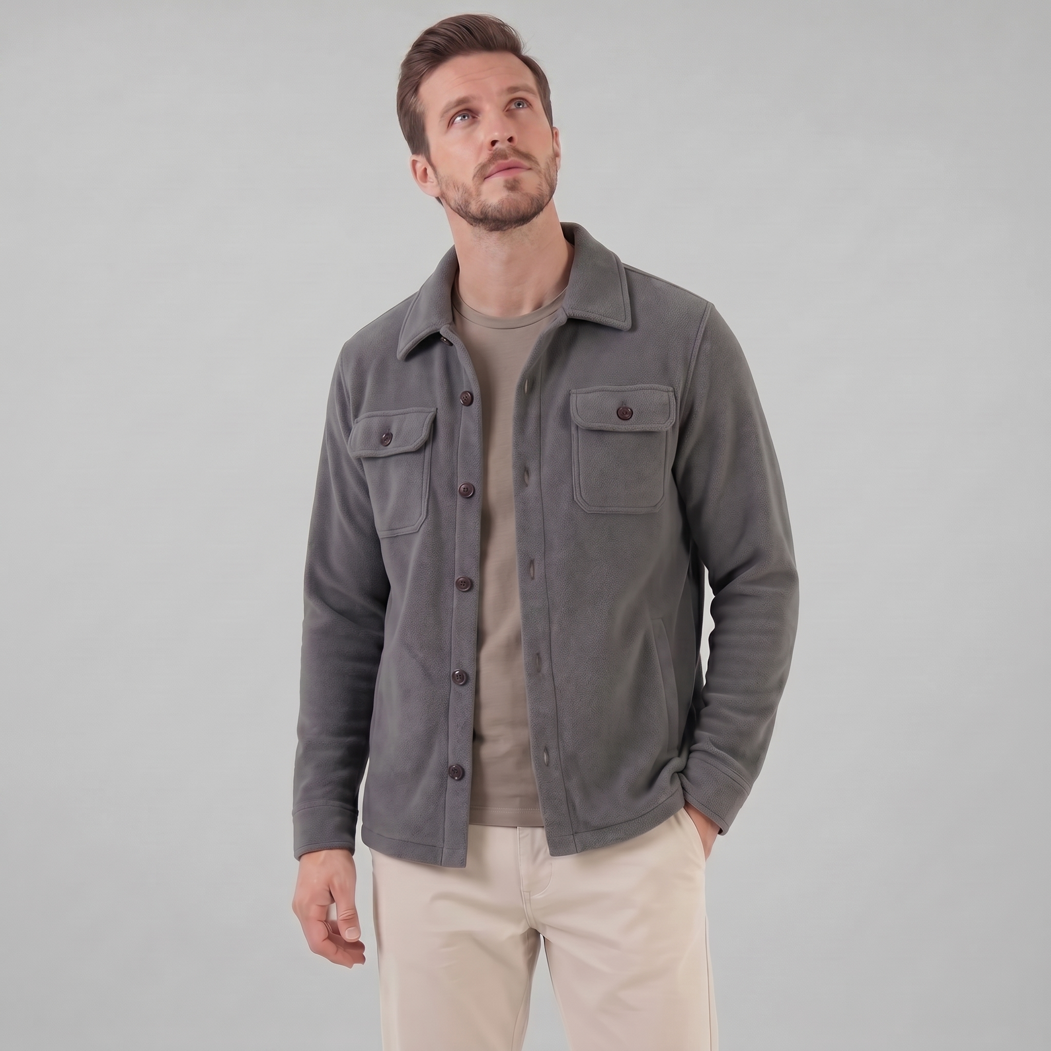 Men's Fleece Overshirt Jacket