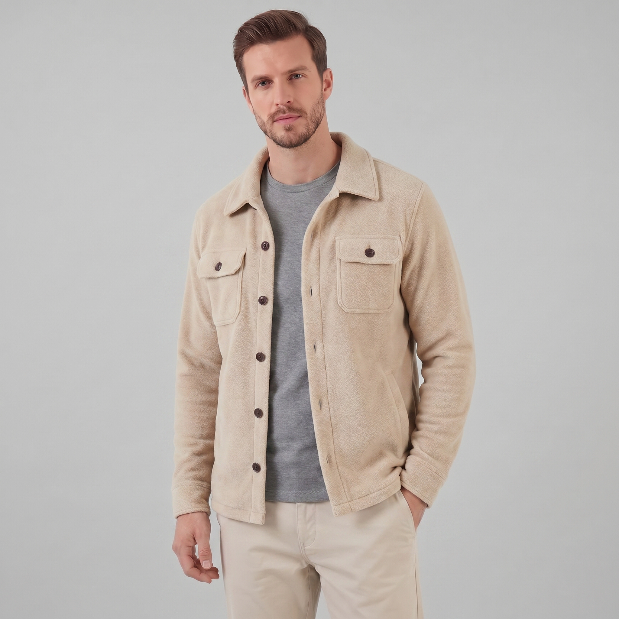 Men's Fleece Overshirt Jacket