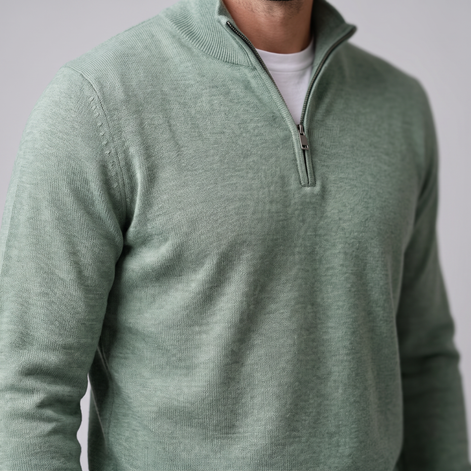 Men's Half-Zip Knit Sweater