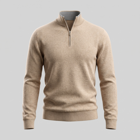 Men's Half-Zip Knit Sweater