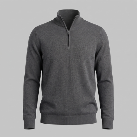 Men's Half-Zip Knit Sweater