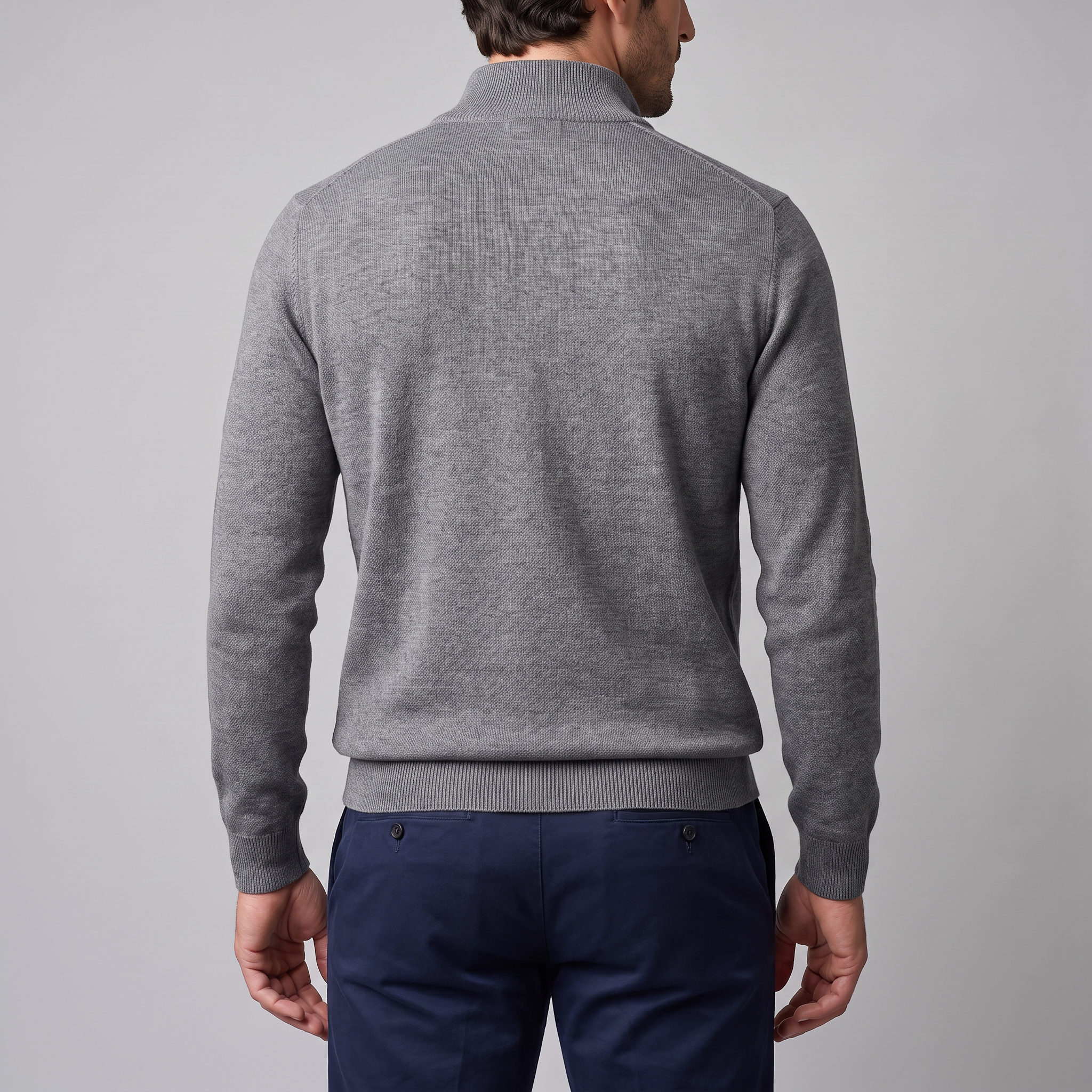 Men's Half-Zip Knit Sweater