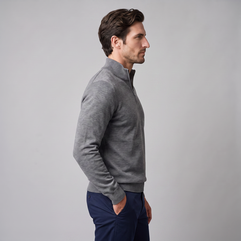 Men's Half-Zip Knit Sweater