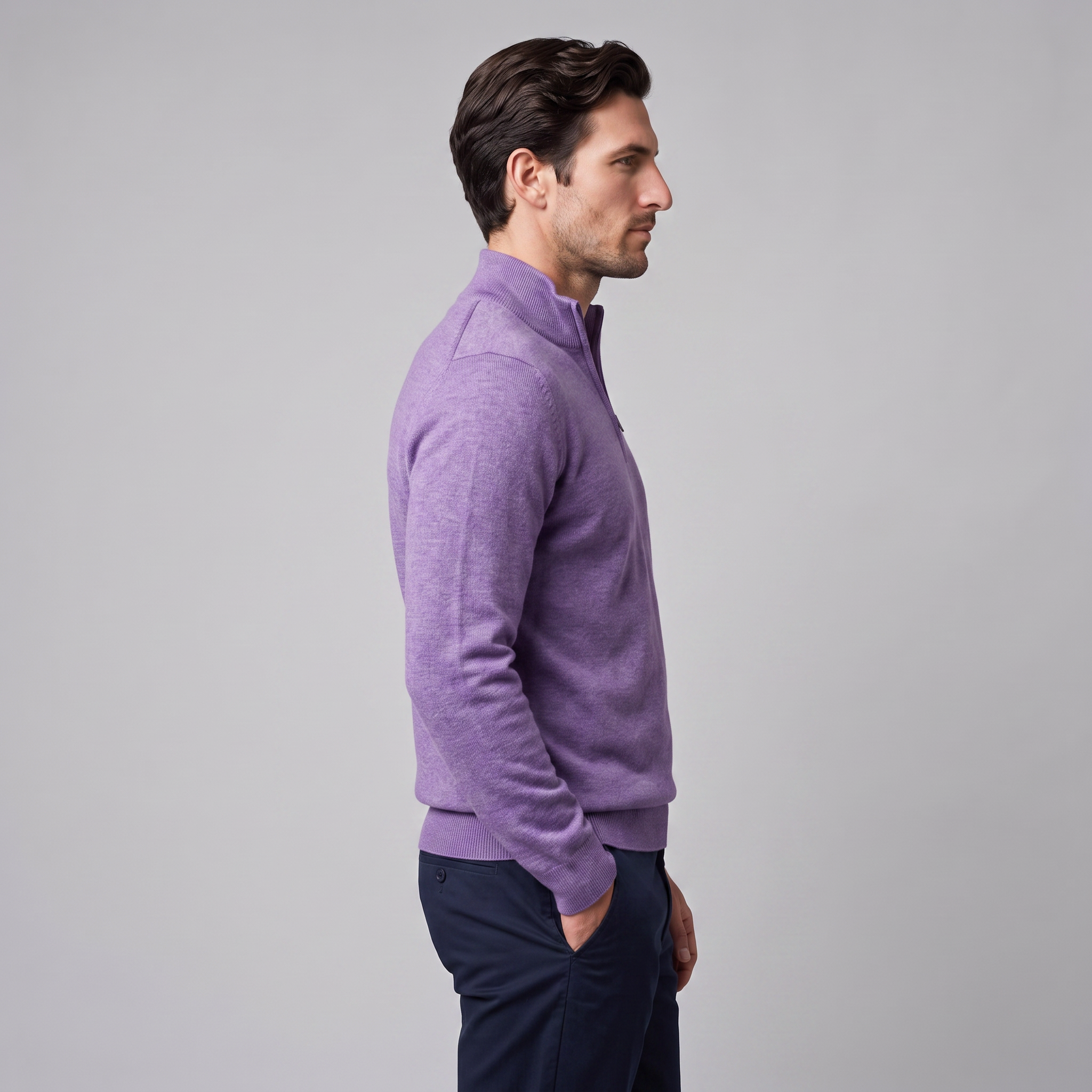 Men's Half-Zip Knit Sweater