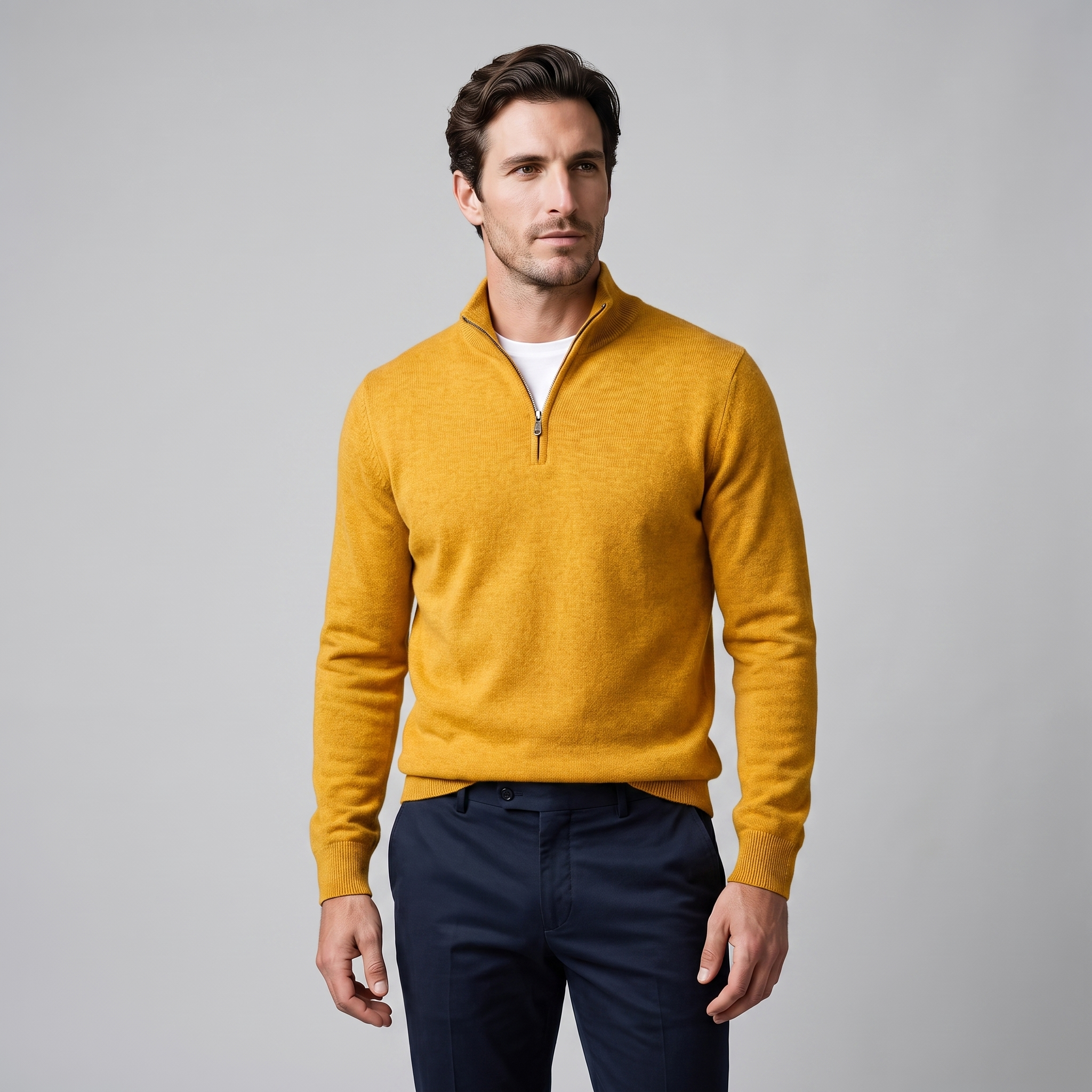 Men's Half-Zip Knit Sweater