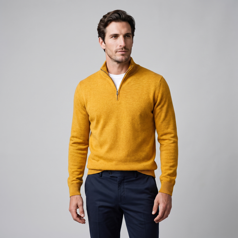 Men's Half-Zip Knit Sweater
