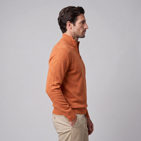 Men's Half-Zip Knit Sweater