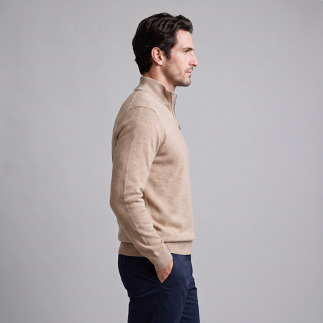 Men's Half-Zip Knit Sweater